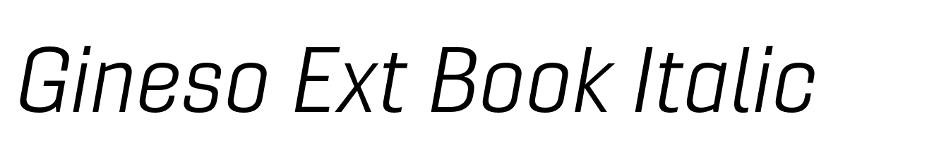 Gineso Ext Book Italic